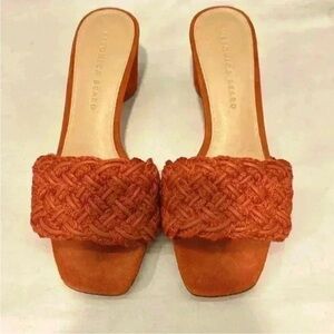 EUC Veronica Beard Braided Rope Kerra Sandals Size 6.5 burnt orange